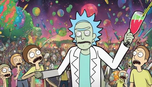 Rick and morty partying