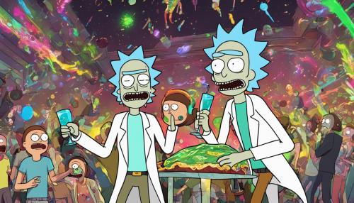 Rick and morty partying