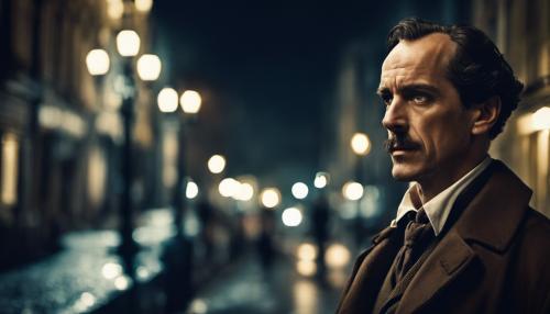 sherlock holmes detective at night