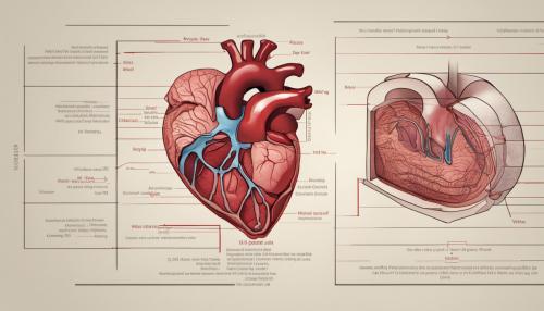 Graphic beating heart cross section