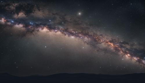 Milky way galaxy from the distance