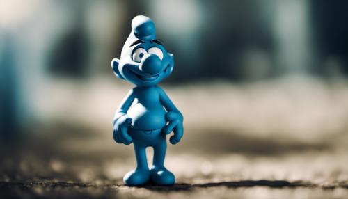 Small blue smurf with whiskers