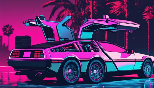 DeLorean 80's vibe vivid color