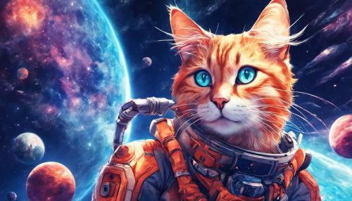 Space cat bright galaxy