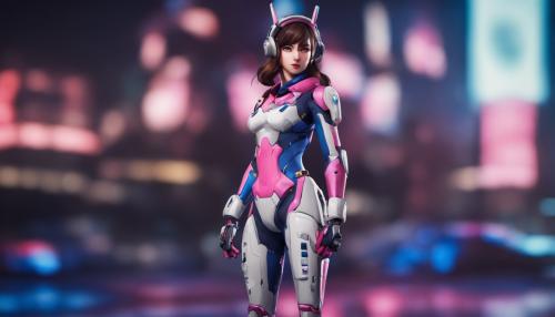 full body picture of d.va from oververvatch