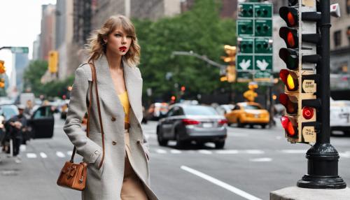 Taylor Swift in New York City looking at traffic lights? 