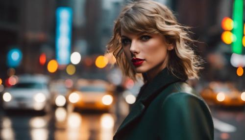 Taylor Swift in New York City looking at traffic lights? 