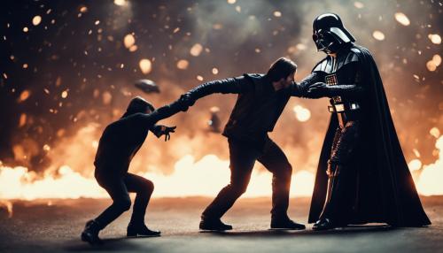 Din Jarin fights with Darth Vader