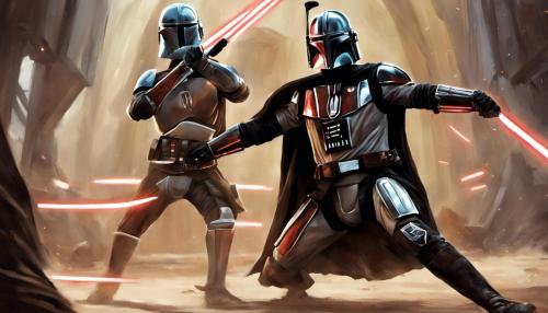 Mandalorian fights with Darth Vader