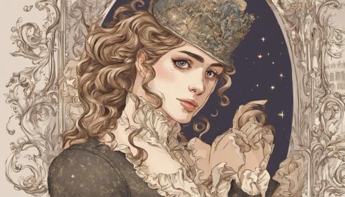 a masquerade ball in the 18th century, a beautiful girl and a magical prince