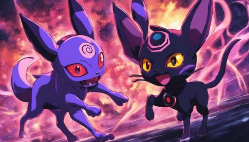 Umbreon fighting espeon 