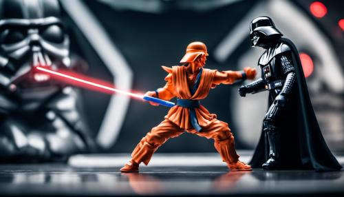 Goku and darth vader fight on the deathstar