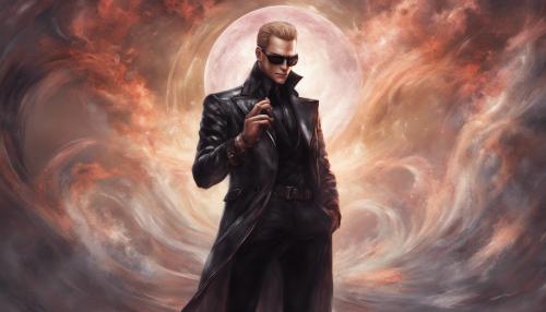 Wesker holding his sunglasses 