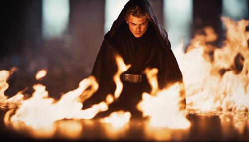 Anakin Skywalker burning