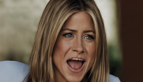 Jennifer Aniston mouth open