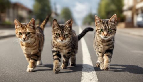 picture of cats on the road, if you squint you see the word xbox