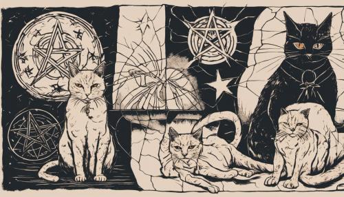 Pentagram cat horror