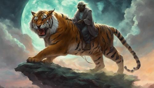 Gangsta yoda rides tiger