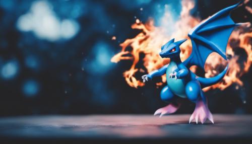 Pokémon, Mega Charizard X shooting blue fire at Greninja 