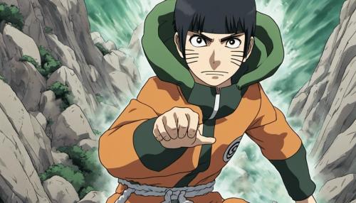 Naruto's rock lee in his eighth gate of death form