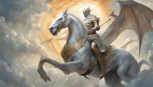 White knight riding dragon