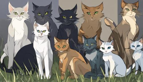 warrior cats thunderclan, shadowclan, windclan and riverclan