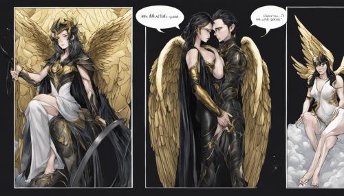 Loki x black winged angel goddess