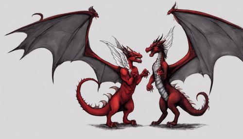 Devil and angel dragons