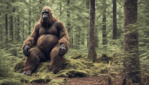 Bigfoot chillin in the woods