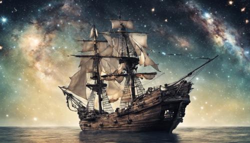 Pirate Ship shooting into stars