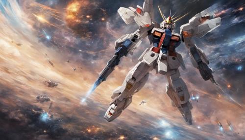 Gundam space battle