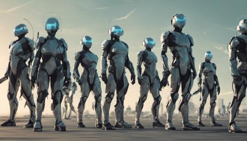 Futuristic human army