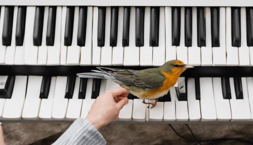 bird playing a keyboard
