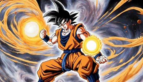 Goku fighting a black hole