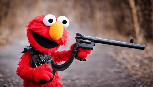 Elmo with a gun