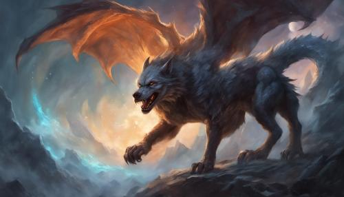 Werewolf combined with a dragon