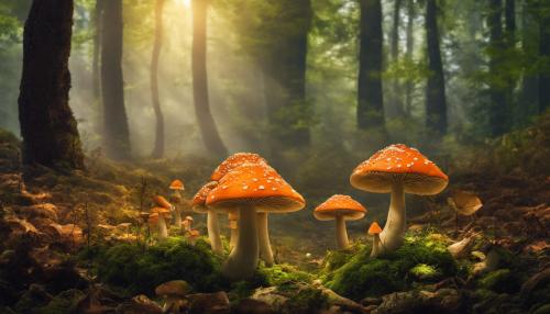 Magical mushroom forest 