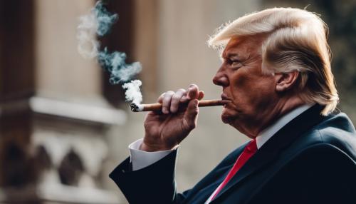 Donald Trump smoking a blunt