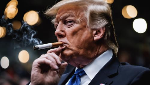 Donald Trump smoking a blunt