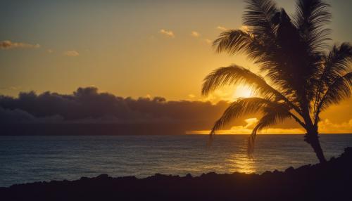 Big Yellow Sun In Clean Blue Sky Ho'o'pono'pono Sunrise. 