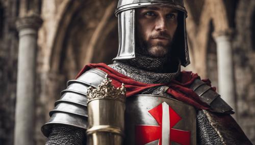 Knight with a red cross on his chest, holding a Holy Relic