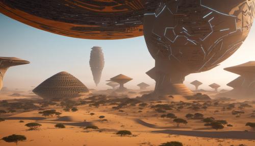 3D cinematic futuristic Africa 