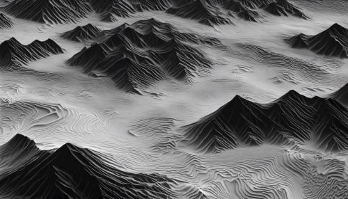 black and white topographic