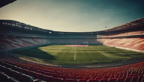 Croatia stadium with the landscape of Croatia