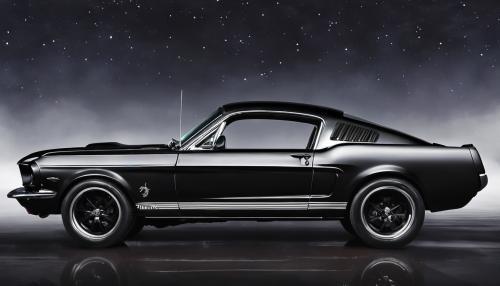 Mustang dark horse black night