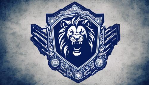 A blue lion wallpaper, with the phrase DC SIEGE CORP