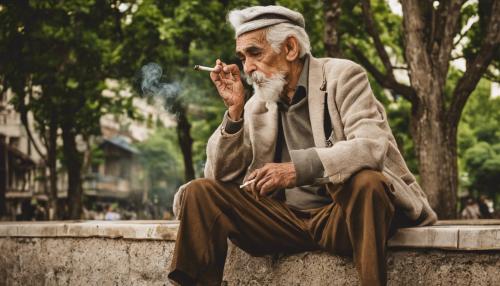 Old man smoking