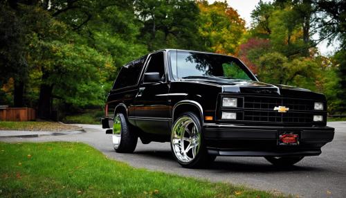 Black lowered chevy 89 s10 blazer