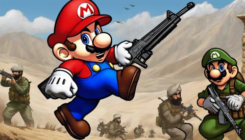 Mario fighting the taliban