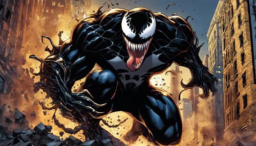 venom destruyendo la ciudad